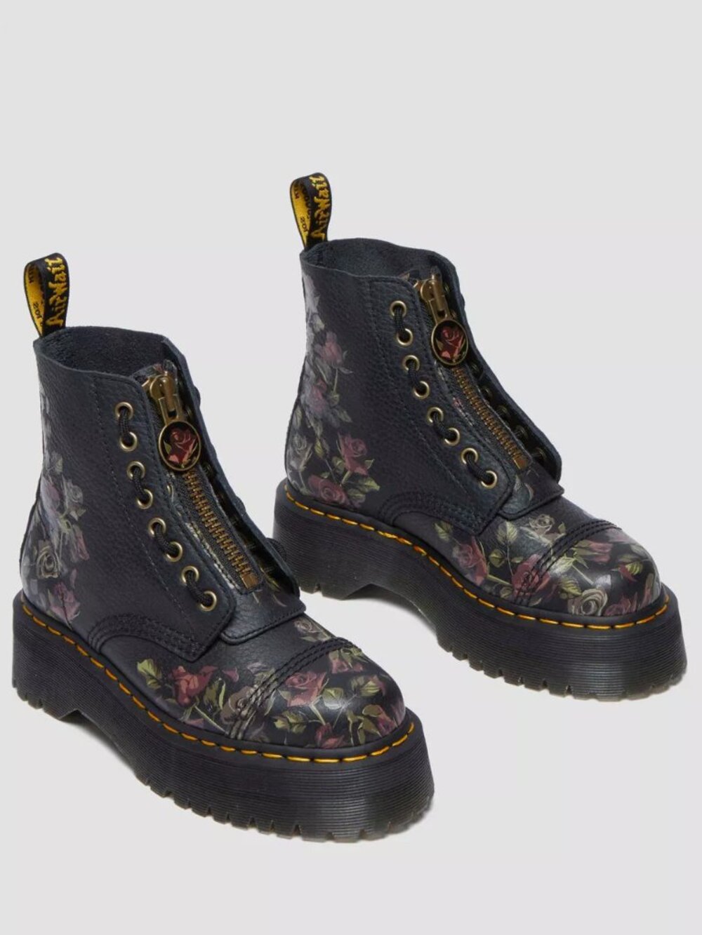 DR. MARTENS SINCLAIR DECAYED ROSES LEATHER PLATFORM BOOTS MENS SIZE 10 US NEW - Picture 12 of 16